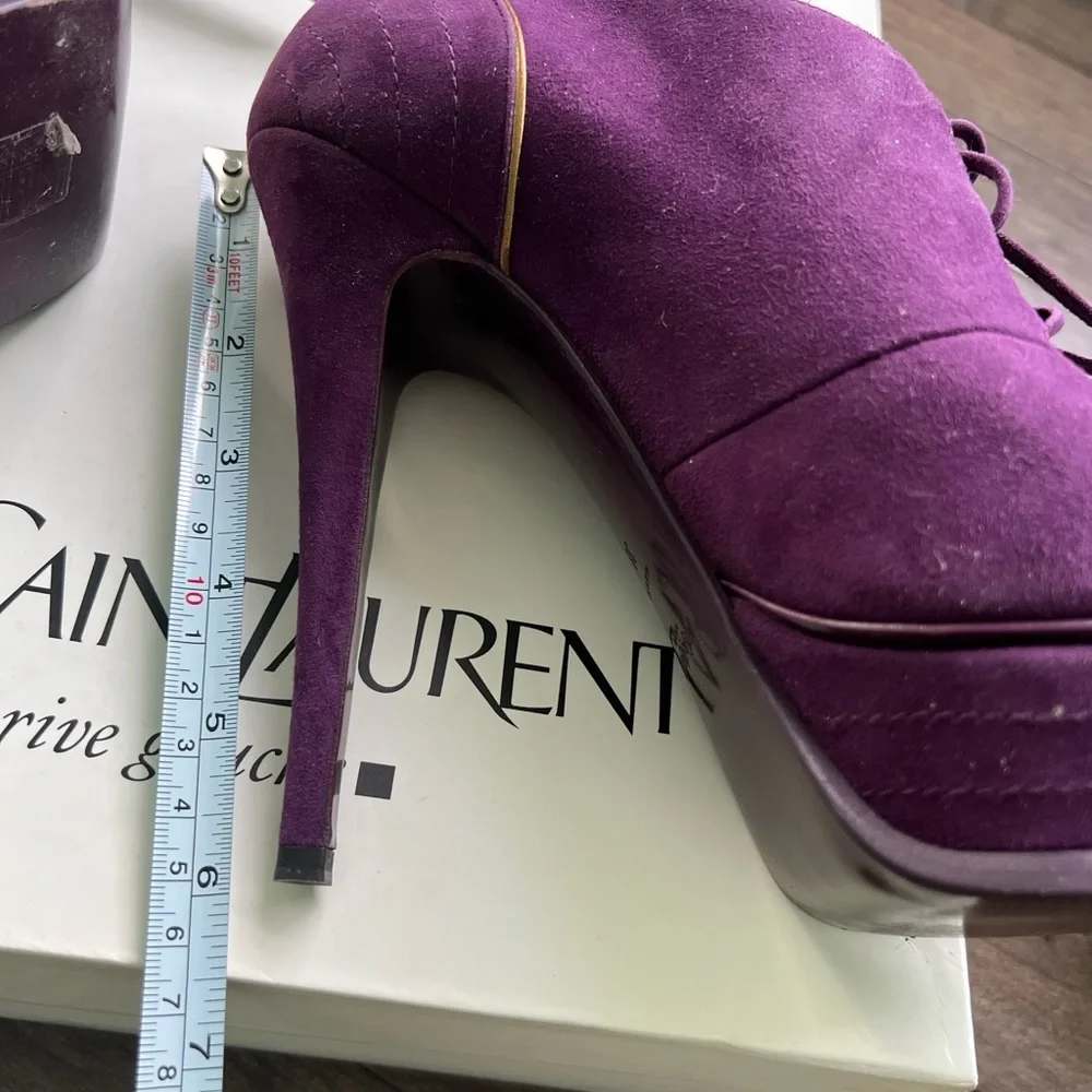BRAND NEW: Tribute YSL Yves Saint Laurent 105 Lace Up Magenta size 38 - Picture 4 of 8